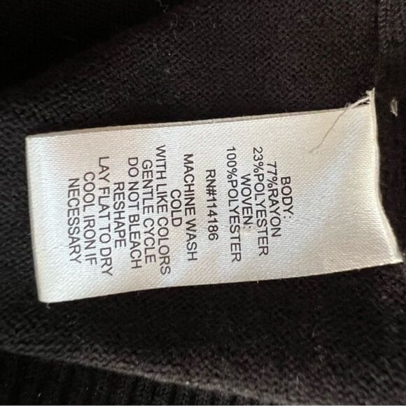 89th + Madison Floral Sleeve Sweater Black Combo size XL. - Picture 5 of 8